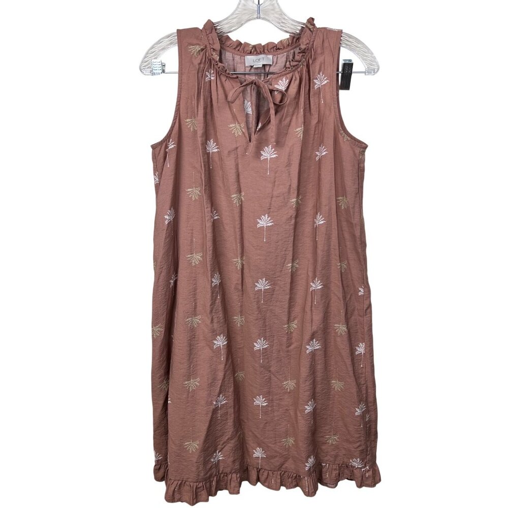 Loft Midi Palm Tree Dress